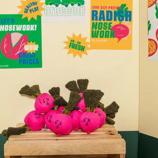 the furryfolks Radish Nosework Dog Toy | Henlo Pets