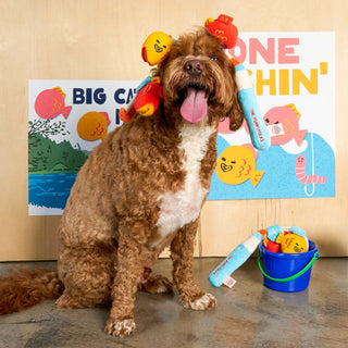 the furryfolks Fishing Nose Work & Tug Toy | Henlo Pets