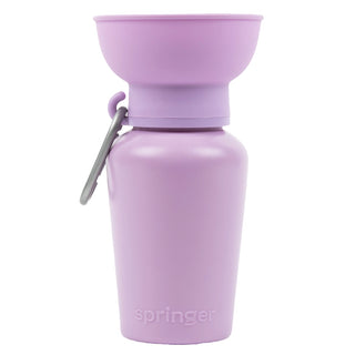 Springer Pets Flip Dog Travel Water Bottle Lilac | Henlo Pets