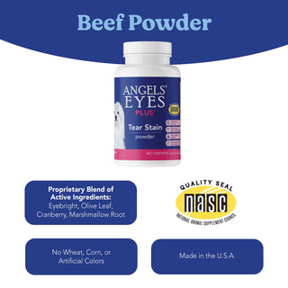 Angels' Eyes Plus Tear Stain Powder Beef Flavour | Henlo Pets