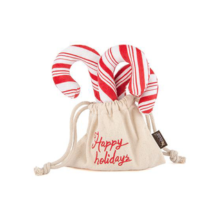 P.L.A.Y. Holiday Classic Plush Dog Toy Collection Cheerful Candy Canes | Henlo Pets