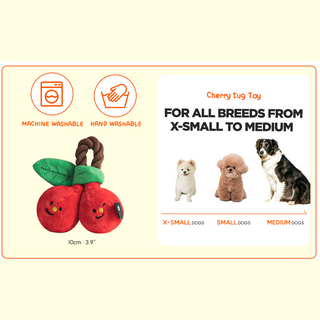 Bite Me Cherry Tug Toy | Henlo Pets