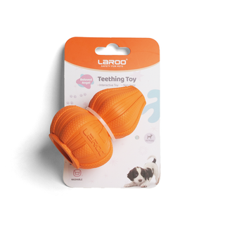 Laroo Teething Treat Dispenser Toy Orange | Henlo Pets
