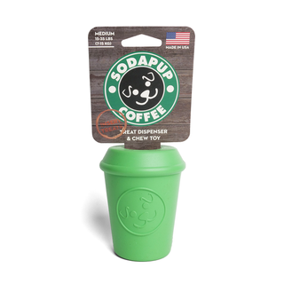 SodaPup Green Coffee Cup Chew Toy | Henlo Pets