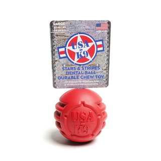 SodaPup K9 Stars & Stripes Ultra Rubber Chew Ball | Henlo Pets
