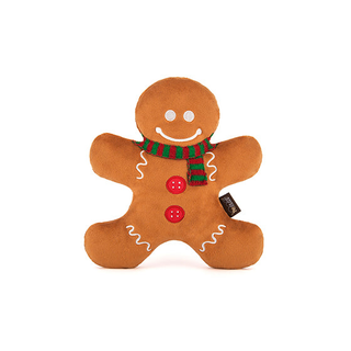 P.L.A.Y. Holiday Classic Plush Dog Toy Collection Holly Jolly Gingerbread Man | Henlo Pets