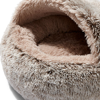 Snooza Calming Hoodie Cuddler Mink Pet Bed | Henlo Pets