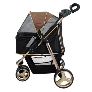 Ibiyaya Monarch Premium Aluminum Alloy Pet Stroller - Luxury Gold | Henlo Pets
