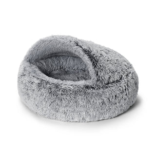 Snooza Calming Hoodie Cuddler Silver Fox Pet Bed | Henlo Pets