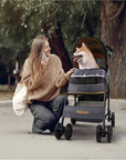Ibiyaya Cloud 9 4-Wheel Foldable Pet Stroller - Mustard Yellow - Henlo Pets