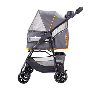 Ibiyaya Cloud 9 4-Wheel Foldable Pet Stroller - Mustard Yellow | Henlo Pets