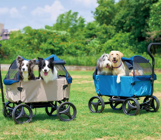 Ibiyaya Noah All Around Pet Beach Wagon up to 50kg - Pacific Blue | Henlo Pets