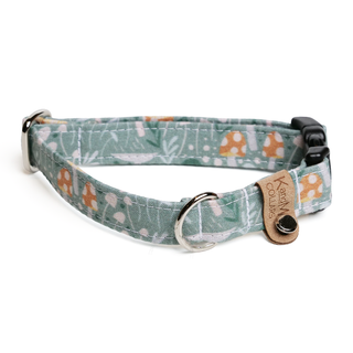 K and M Woodland Mushrooms Dog Collar | Henlo Pets
