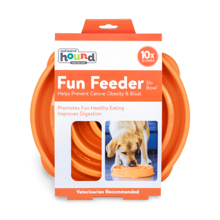 Outward Hound Fun Feeder Slo Bowl Orange Coral Maze Dog Bowl | Henlo Pets