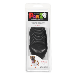 PawZ Rubber Dog Boots - 12 Boots Black | Henlo Pets