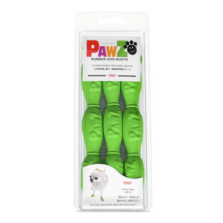 PawZ Rubber Dog Boots - 12 Boots Apple Green Tiny | Henlo Pets