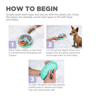 Nina Ottosson Puppy Lickin' Layers Slow Food Dog Bowl | Henlo Pets