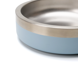 Stainless Steel Pet Bowl with Non-Slip Base Blue | Henlo Pets
