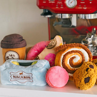 P.L.A.Y. Pup Cup Cafe Plush Dog Toy Collection | Henlo Pets