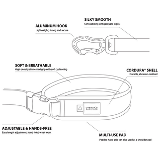 Charlie's Backyard Town Cordura Leash Black | Henlo Pets