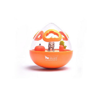 P.L.A.Y. Wobble Ball 2.0 Enrichment Dog Toy Orange | Henlo Pets