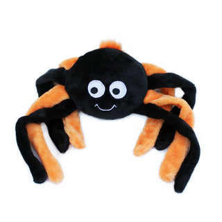Zippy Paws Halloween Grunterz Orange Spider Plush Dog Toy | Henlo Pets