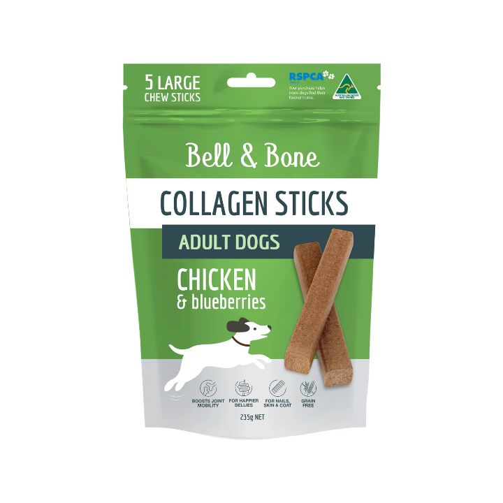Bell & Bone - Collagen Sticks for Adults (Chicken and Blueberries) - Henlo Pets