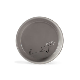 Fringe Stdio Nosey Dog Woof Stoneware Pet Bowl | Henlo Pets