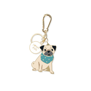 Fringe Studio I Love My Pug Keychain | Henlo Pets