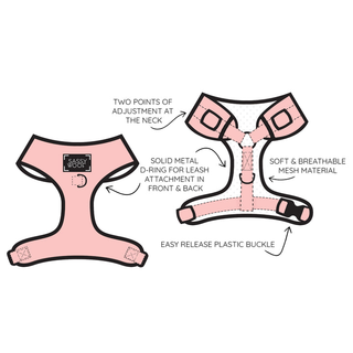 Sassy Woof Adjustable Harness - Neon Pink | Henlo Pets