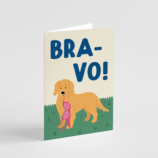 Bra-Vo Greeting Card | Henlo Pets
