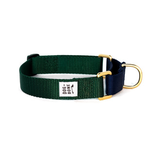 Dog + Bone Martingale Collar Forest & Navy | Henlo Pets