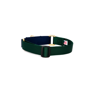 Dog + Bone Martingale Collar Forest & Navy | Henlo Pets