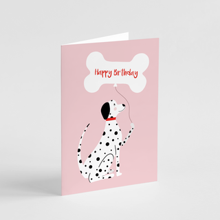 Dalmatian Happy Birthday Greeting Card | Henlo Pets