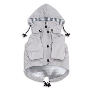 Ellie Dog Wear Dog Raincoat Light Grey | Henlo Pets