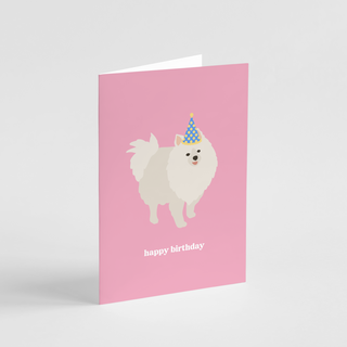 Pomeranian Happy Birthday Greeting Card | Henlo Pets
