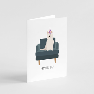 Highland Terrier Happy Birthday Greeting Card | Henlo Pets