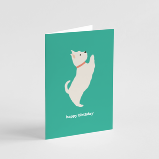 West Highland Terrier Happy Birthday Greeting Card | Henlo Pets