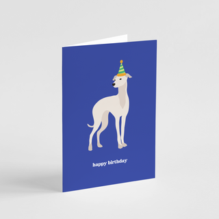 Whippet Happy Birthday Greeting Card | Henlo Pets