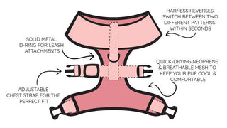 Sassy Woof Reversible Harness - Let's Brunch | Henlo Pets