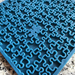 SodaPup Jigsaw Square eMat Licking Mat Blue | Henlo Pets