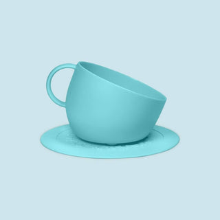 United Pets SET CUP Large 2.5L Capacity Dog Bowl with Non-Slip Placemat - Aquamarine | Henlo Pets
