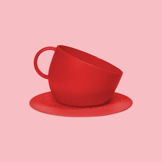 United Pets SET CUP Large 2.5L Capacity Dog Bowl with Non-Slip Placemat - Red | Henlo Pets