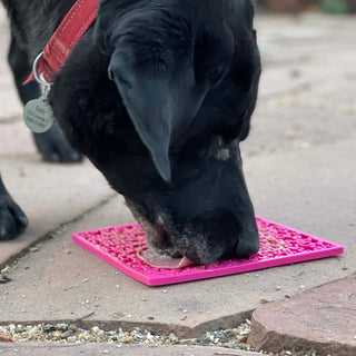 SodaPup Jigsaw Square eMat Licking Mat Pink | Henlo Pets