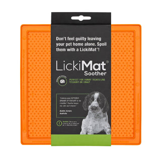 LickiMat Classic Soother Slow Feeder Orange | Henlo Pets