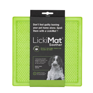 LickiMat Classic Soother Slow Feeder Green | Henlo Pets