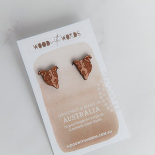 Jack Russell - Wooden Stud Earrings | Henlo Pets