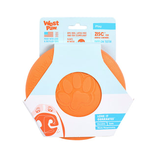 West Paw Zisc Frisbee Dog Toy - Orange | Henlo Pets