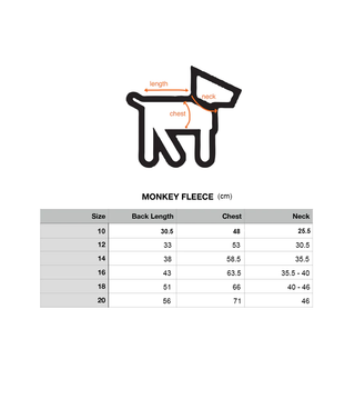 wagwear Monkey Fleece Jacket Green & Orange | Henlo Pets