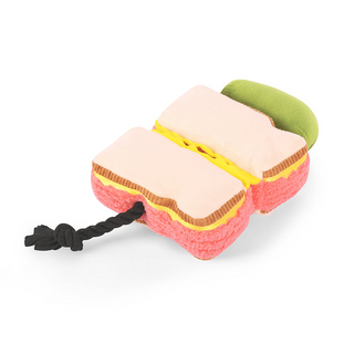 P.L.A.Y. x Earth Rated Smoked Meat Sandwich Plush Dog Toy | Henlo Pets